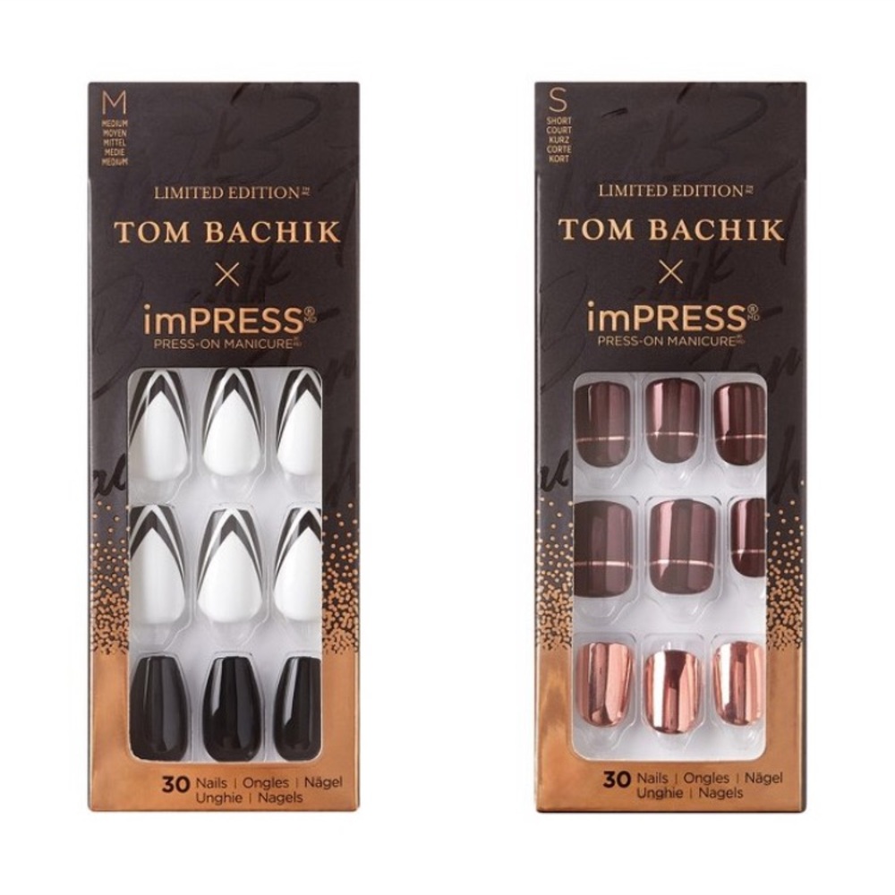 imPRESS Tom Bachik press on nails bundle of 2 Size S & M 30 nails.
